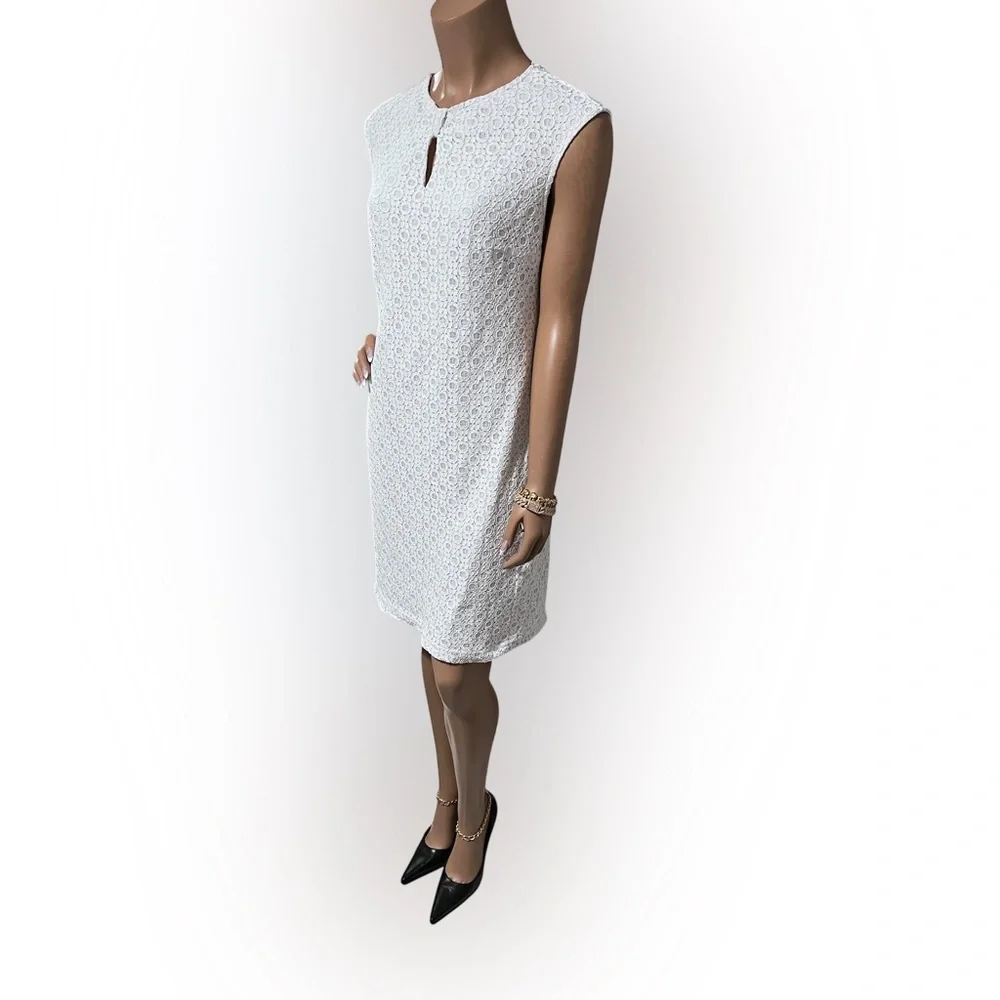 Sharagano White Dress Very Elegant and Stunningly Beautiful☑️ - Picture 8 of 9